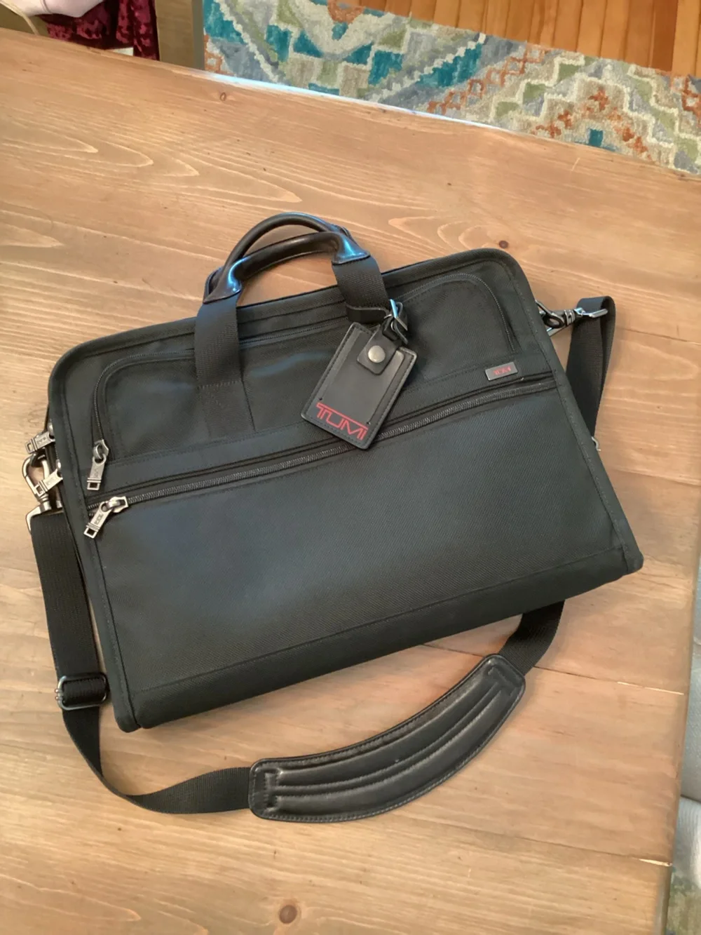 TUMI 26011D4 SLIM PROFILE LAPTOP BRIEFCASE ALPHA GENERATION 4 BALLISTIC NYLON